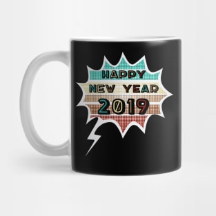 2019 Happy New Year Vintage Retro Mug